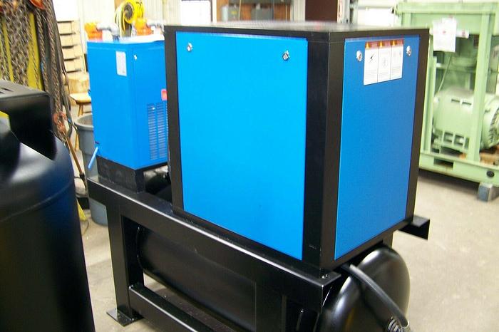 Air-Max 15hp. (NEW) Industrial Rotary Screw Compressor W/dryer/filters/120 tank