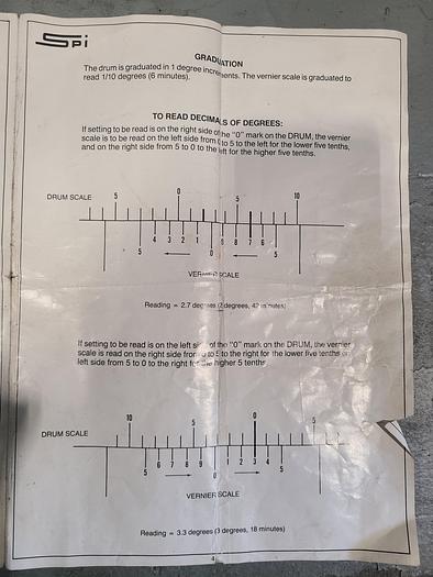 Used SPI Radius & Angle Dresser