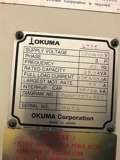 Used 1996 Okuma LT-15