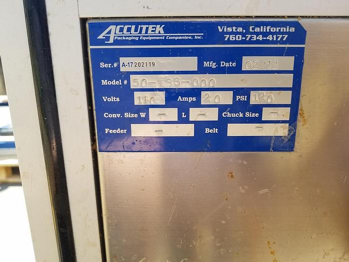 Used Sealer, Tube Crimper, Accutek, Mdl 50-ISS-000, Single #S743154