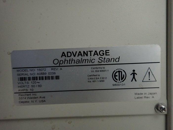 Used Reichert Model 15072 Advantage Ophthalmic Stand