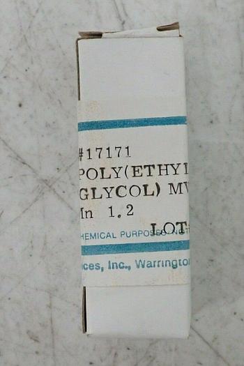 Used Polysciences 17171 Poly(ethylene glycol) 1/g ~ New Sealed