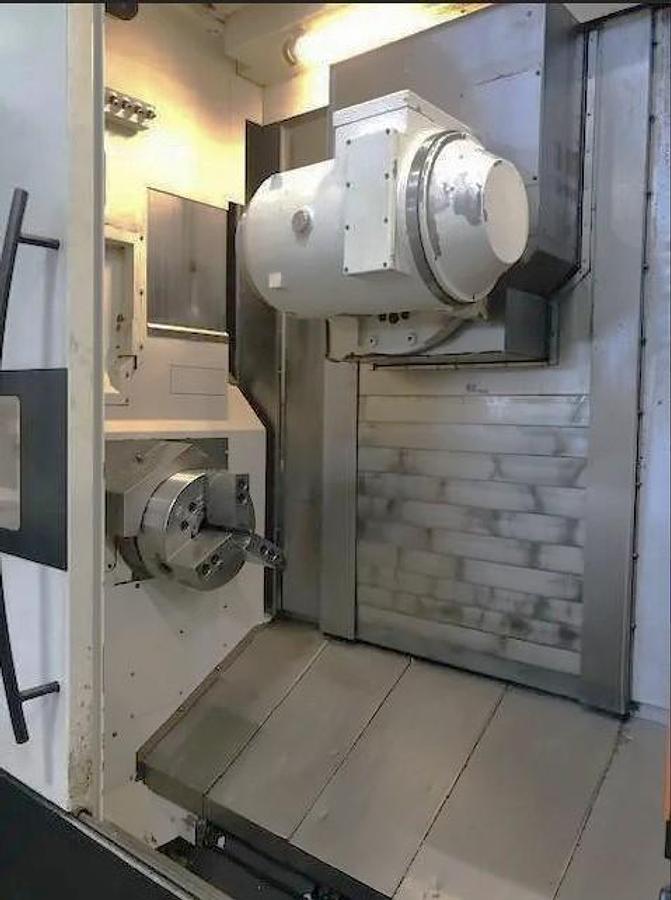 Used 2007 Mazak Integrex e-500H/3000 with Tailstock, 80 Tool ATC, Milling, Y Axis, B Axis, Steady Rest, High Press. Coolant, 120" Centers