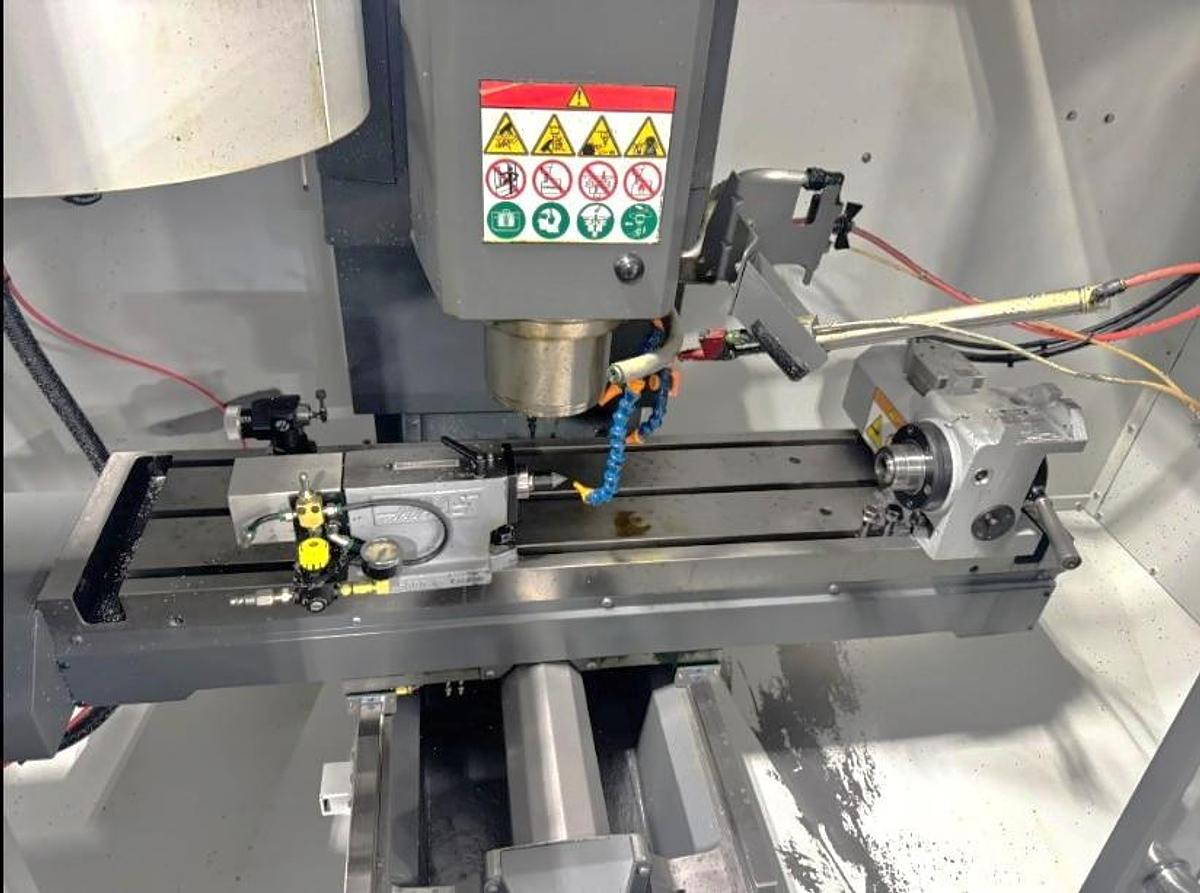 Used 2017 Haas TM-1P with Haas Probing System, 4th Axis Drive, Rigid Tapping, Coolant System. ONLY 1737 Cutting Hours
