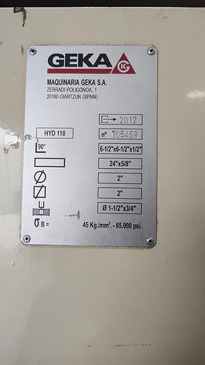 Used 2012 Geka Hydracrop 110 AD Iron Worker