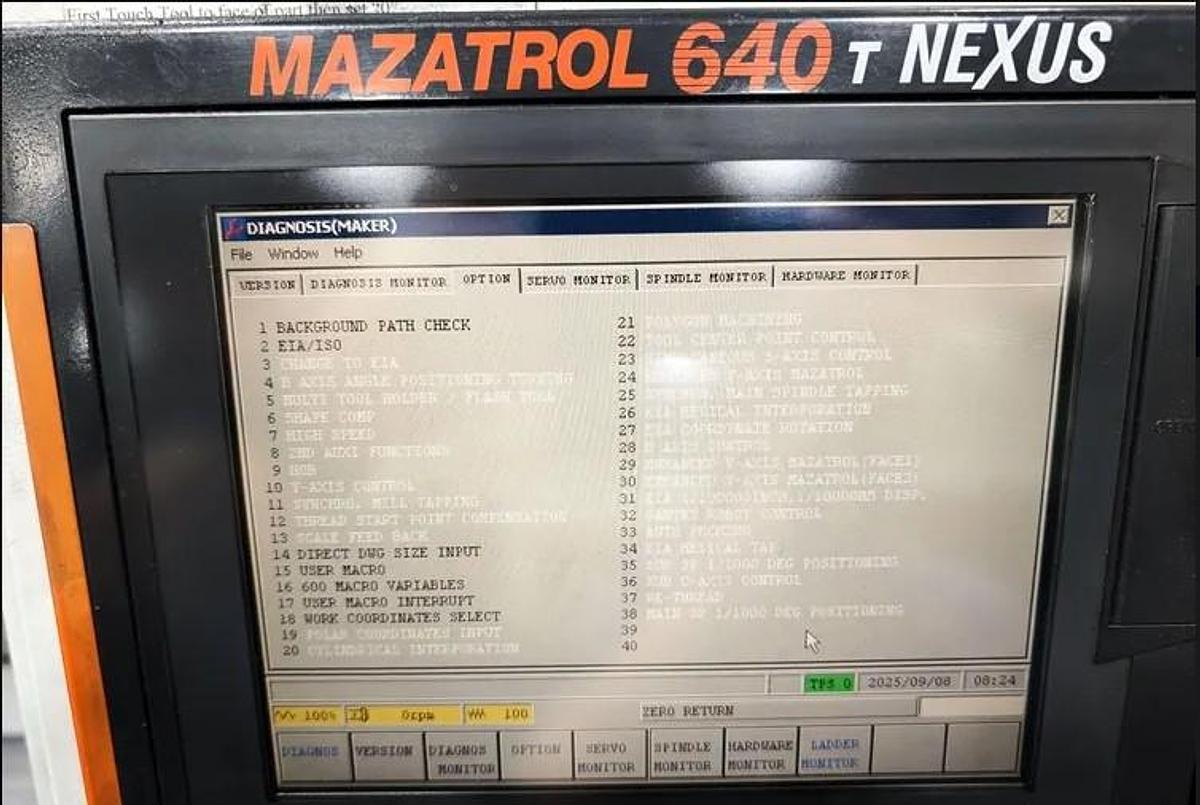 Used 2005 Mazak Nexus QTN 300/1200 with Chip Conv., 3" Bar Cap., 10" Chk, Tailstock, Tool Presetter, Fusion 640T Nexus Control