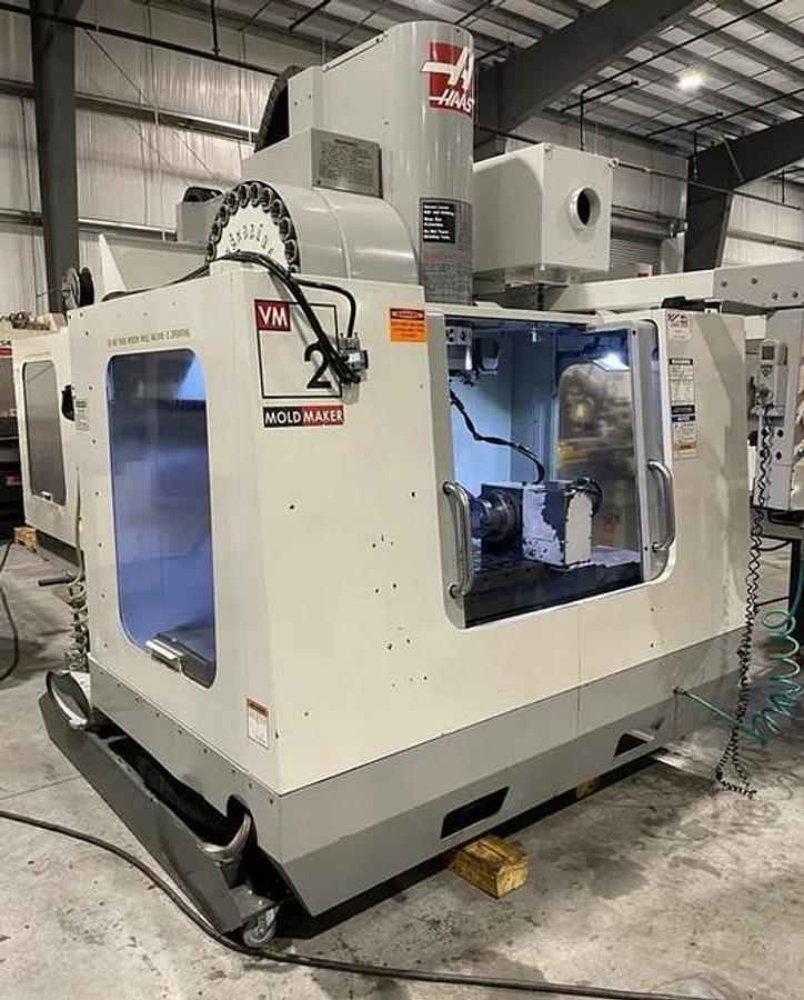 Used 2006 Haas VM-2 with Haas HRT210 4th Axis Table, Prog. Coolant, Remote Jog Handle, 24 Station Side Mount ATC, High Spd Machining