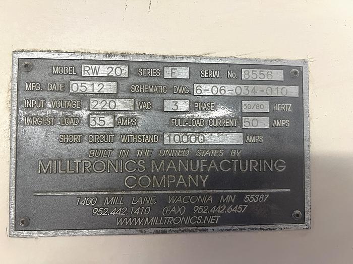 Used 2005 Milltronics RW20