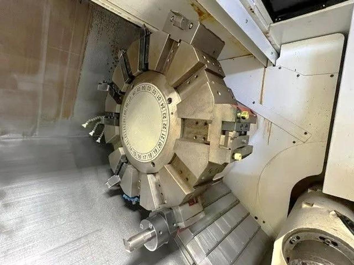 Used 2016 Mazak Nexus QTN 450-II/1000 with 7.2" Spindle Bore, 6.5" Bar Capacity, 40.2" cc, Rear Chuck Prep, Chip Conveyor, Tailstk, Tool Presetter