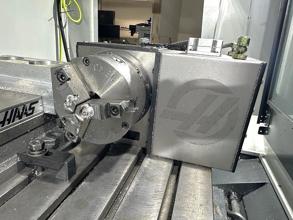 Used 2021 Haas VF-5SS with Haas HRT-160 4th Axis,15k RPM, Probing, TSC, PCool, Auger, 4th & 5th Axis Drives, Mist Collector, Tooling