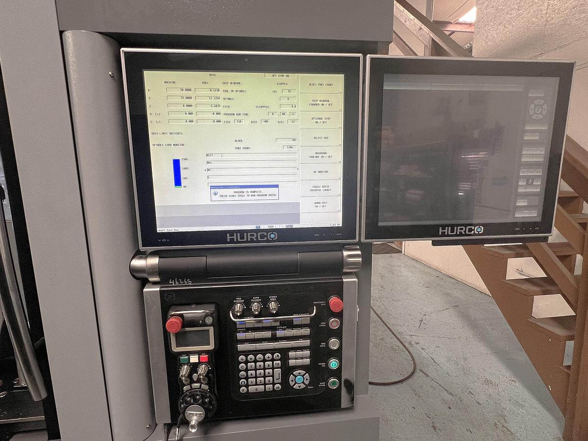 Used 2016 Hurco VMX-42Ui Full 5 Axis Trunnion Style VMC with Tool & Part Probing, Coolant Through Spindle, True 5 Axis