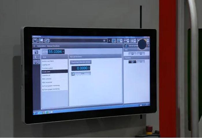 Used 2019 Bystronic Bystar 3015 10,000 Watt Fiber Laser with Upgraded V2 Cutting Head, Dual Pallets, Chiller, Dust Collector