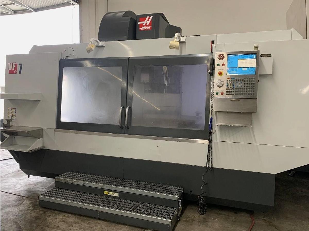Used 2013 Haas VF7/40 with 10,000 RPM, 40 Station ATC, 4th & 5th Axis Prepped, Probing Package, Pcool, Auger, HSM