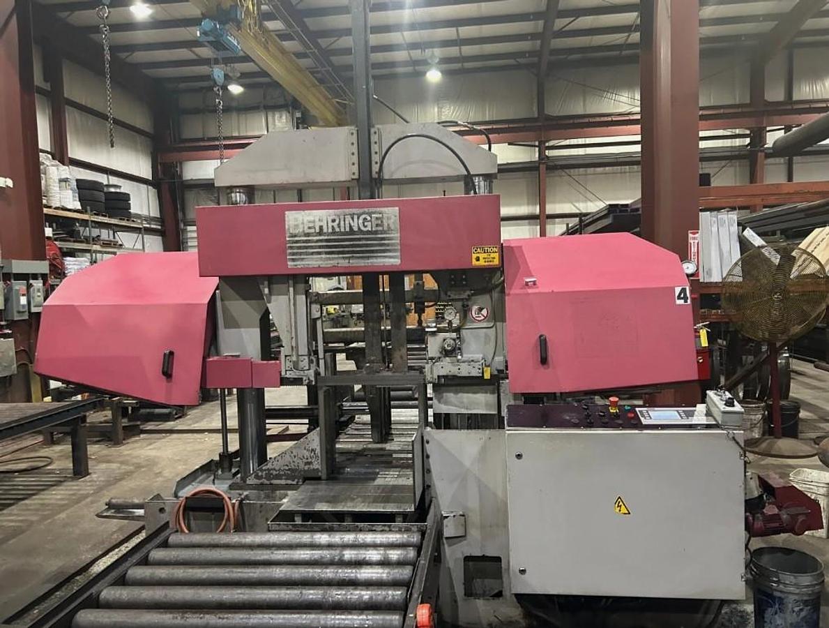 Used 1998 Behringer HBP-530A Automatic Horizontal Bandsaw w/ 20.8" Round Cutting Cap., Feeder Tables