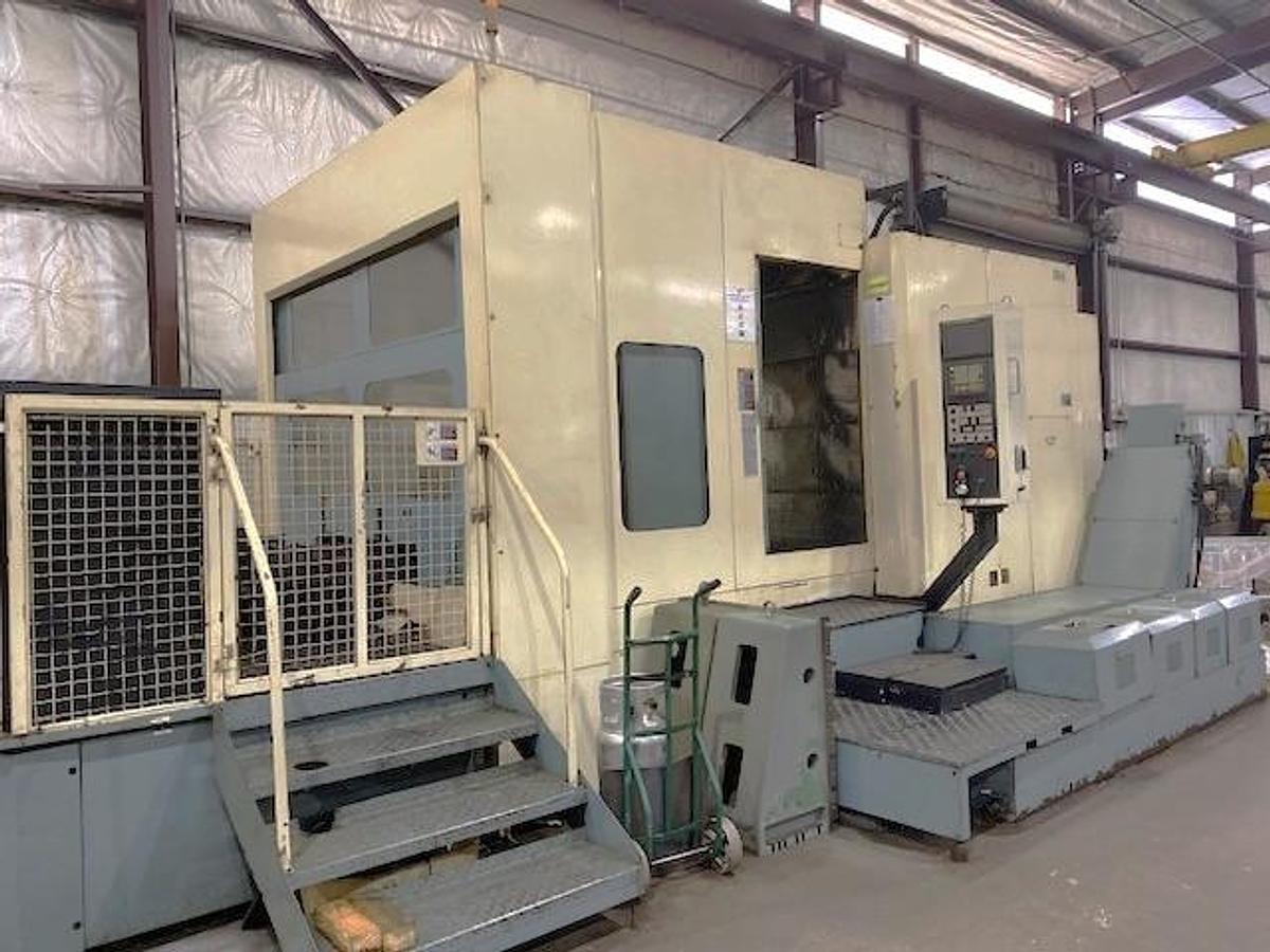 Used 2001 Niigata MPN80 HMC with (2) 32" Plts, 12,000 RPM, 50 Taper, Full 4th Axis Table, Coolant Thru Spindle, 60 ATC