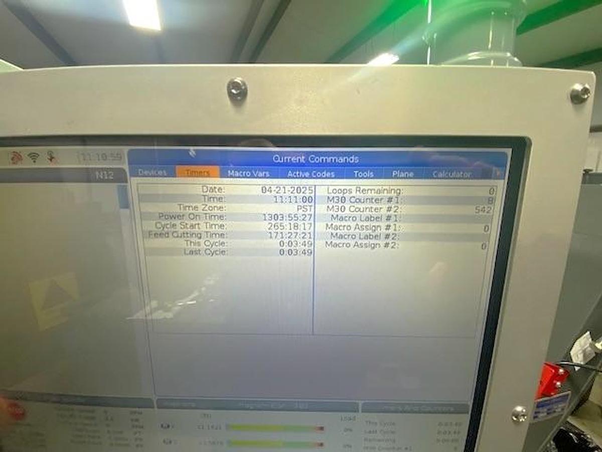 Used 2022 Haas ST-10 Chucker, Tool Presetter, Chip Conveyor, Rigid Tapping 1GB Program Memory **Only 121 Run Time Hours**