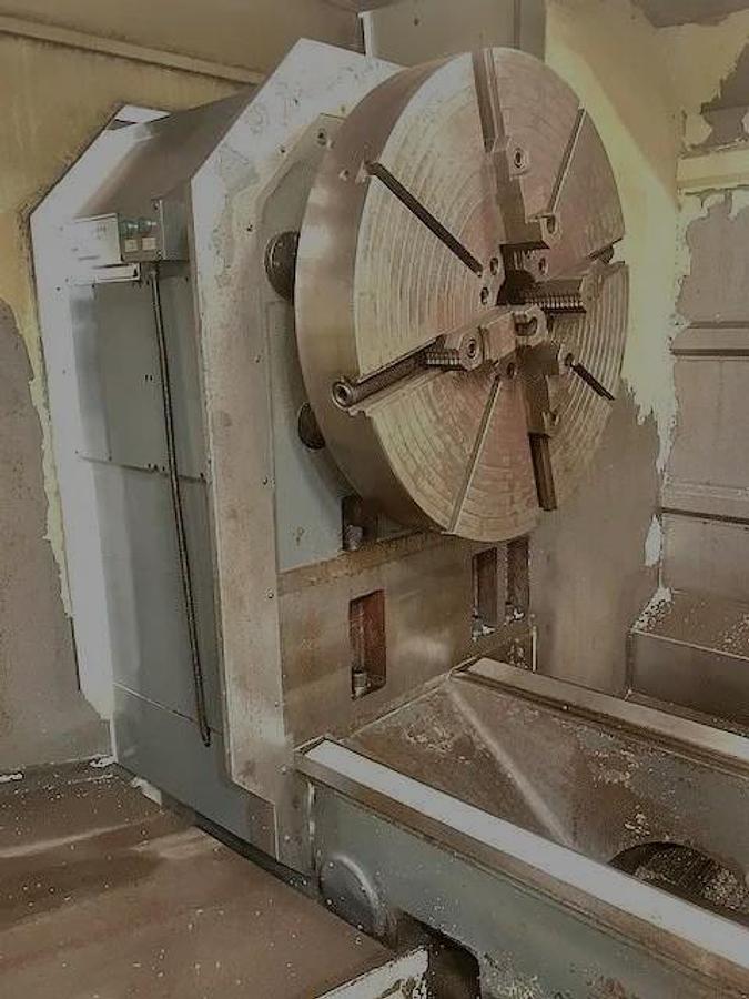 Used 2013 Takang LB40 x 1200 CNC Heavy Duty Lathe with 60" sw, 39.3" Max Cut Diam., 600 RPM, 6" Bore, 36" Chuck, 4 Pos. Trt., Fanuc