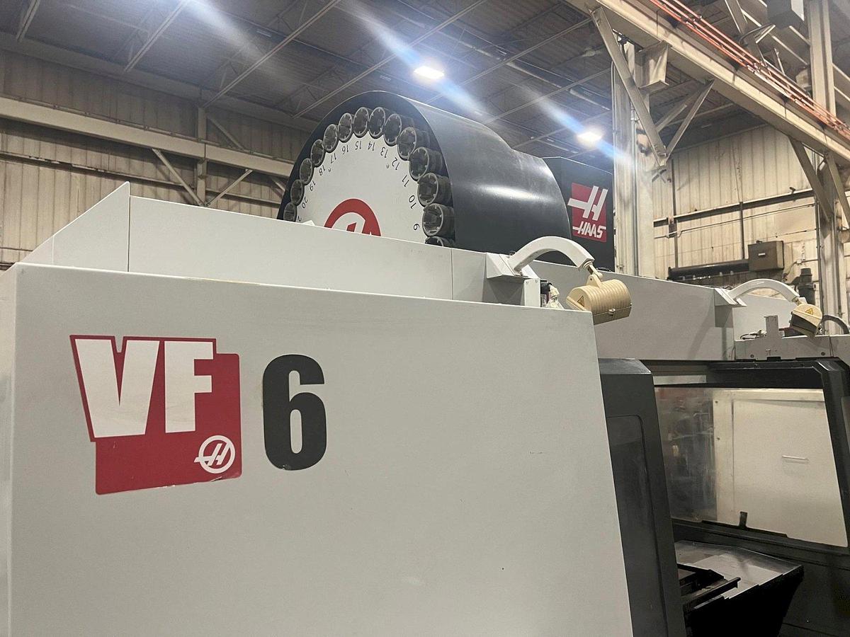 Used 2011 Haas VF-6/50 with CAT 50 Taper Spindle, Programmable Coolant Nozzle, Chip Auger, 2 Speed Gearbox