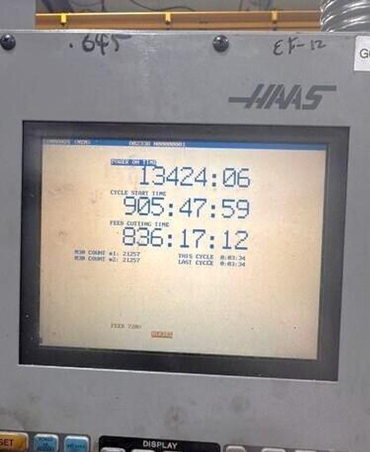 Used 2004 Haas VF8/50 with 50 Taper Spindle, 10,000 RPM Geared Head, Coolant Thru Spindle, Probe Ready, PCool, Auger, Side Mounted ATC