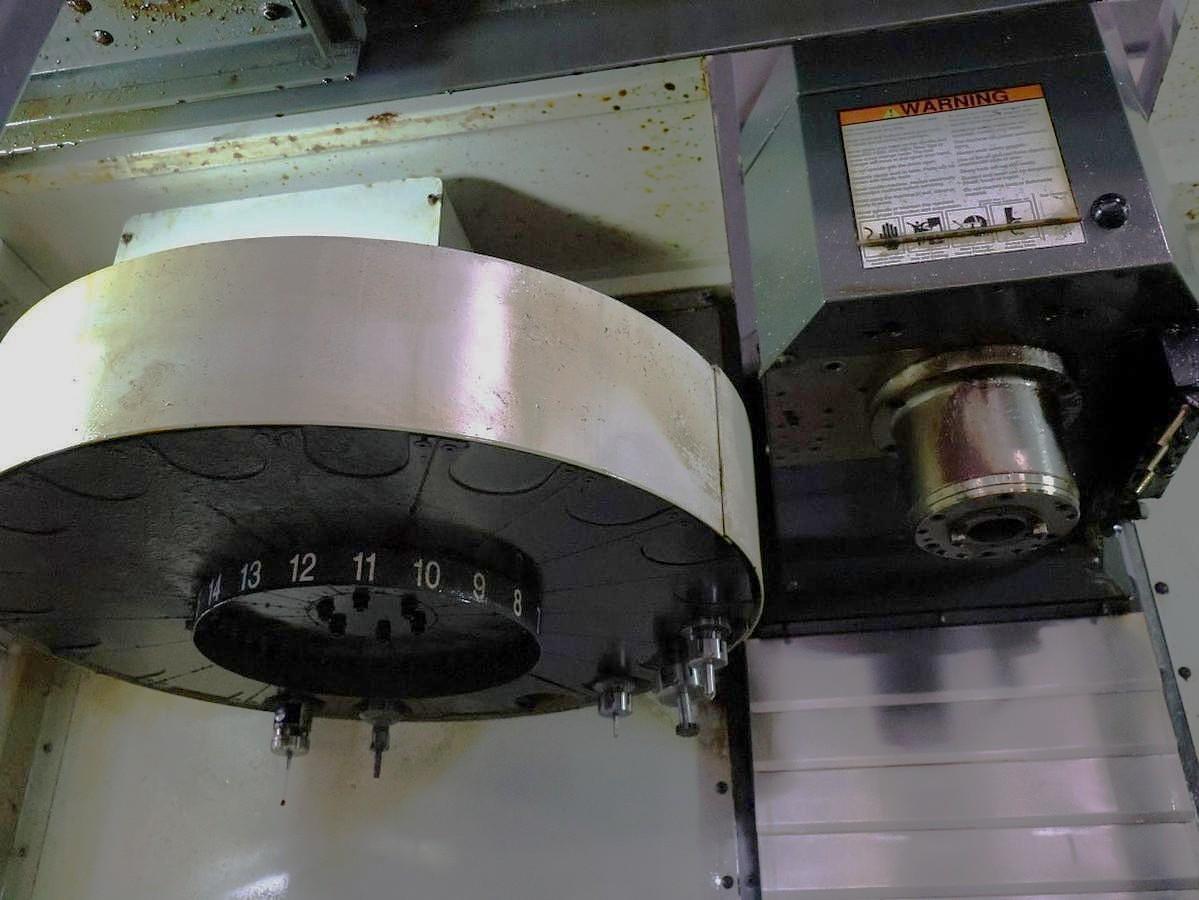 Used 2013 Haas VF2 with Probing, 4th Axis Drive, Chip Auger, 20 Station Carousel Style ATC