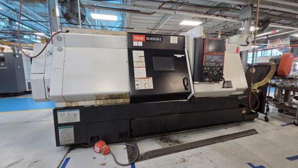 Used 2006 Mazak Nexus QTN 450-II/1200 with 18" Hyd Chk, Tailtock, Chip Conveyor, Toolsetter, 