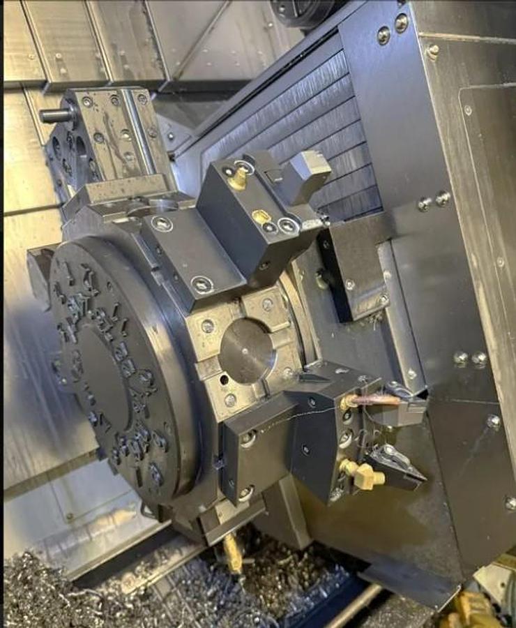 Used 2016 Doosan Puma TT1800SY with Twin Spindle/Twin Turret, Y Axis Mill Turn Lathe, ATS MD-565 Barfeed, Chip Conv., Parts Catcher