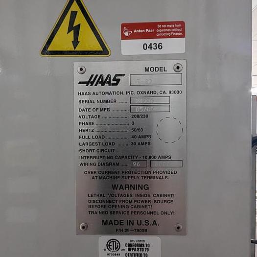 Used 2002 Haas VF-2D with 15,000 RPM Spindle and Haas HRT-160 Rotary Table