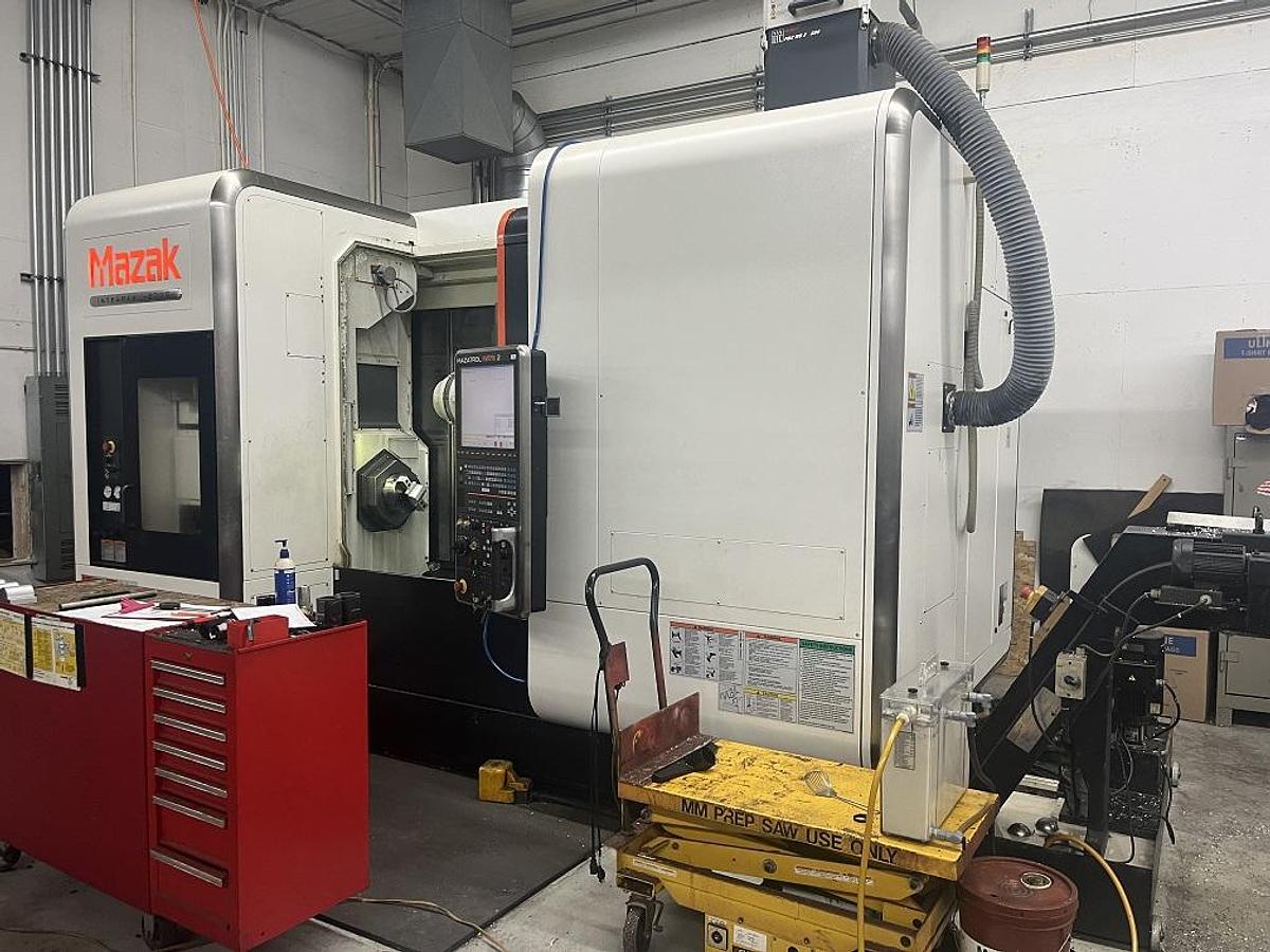 Used 2012 Mazak Integrex i-200S Mazatrol Matrix Nexus 2 with Subspindle, Simultaneous 5-Axes Tool Tip Point Control