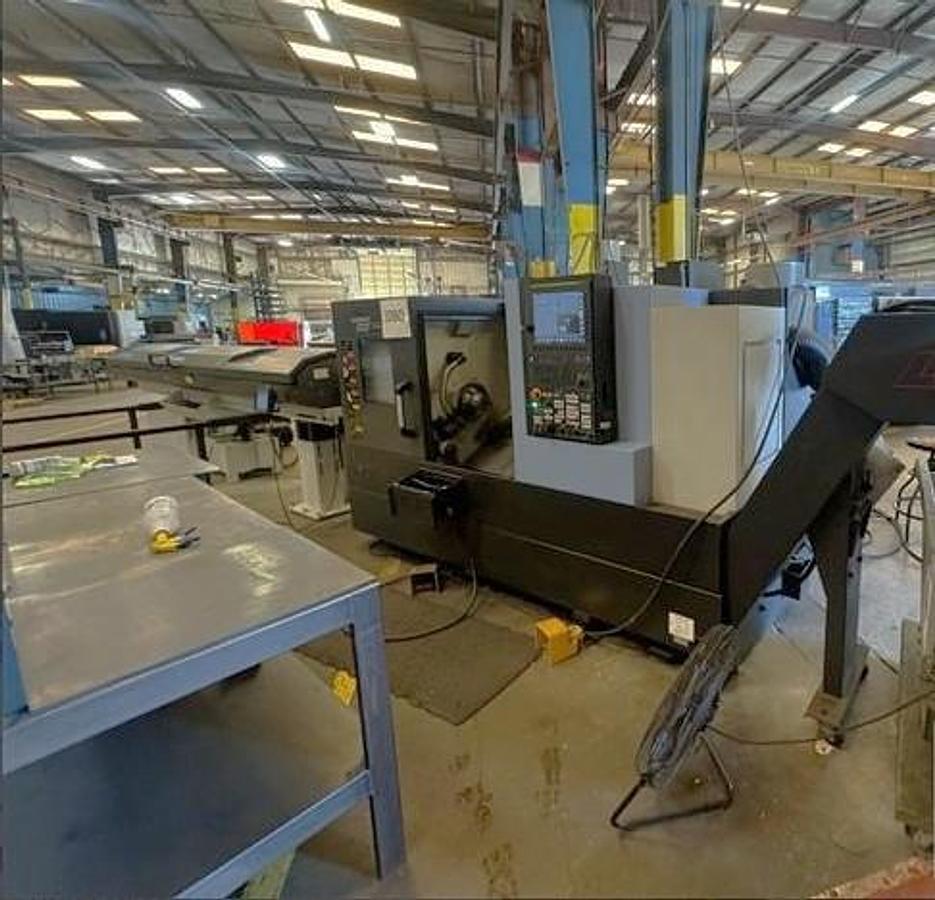 Used 2022 Doosan Puma GT-2600M with C Axis, Milling/Drilling, Collet Chuck, FMB Turbo Barfeeder, Tailstock, Chip Conveyor, Tool Eye