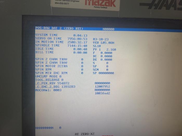 Used 2003 Haas SL-10 Chucker with Collet Chuck, Chip Auger, Parts Catcher, Tool Presetter