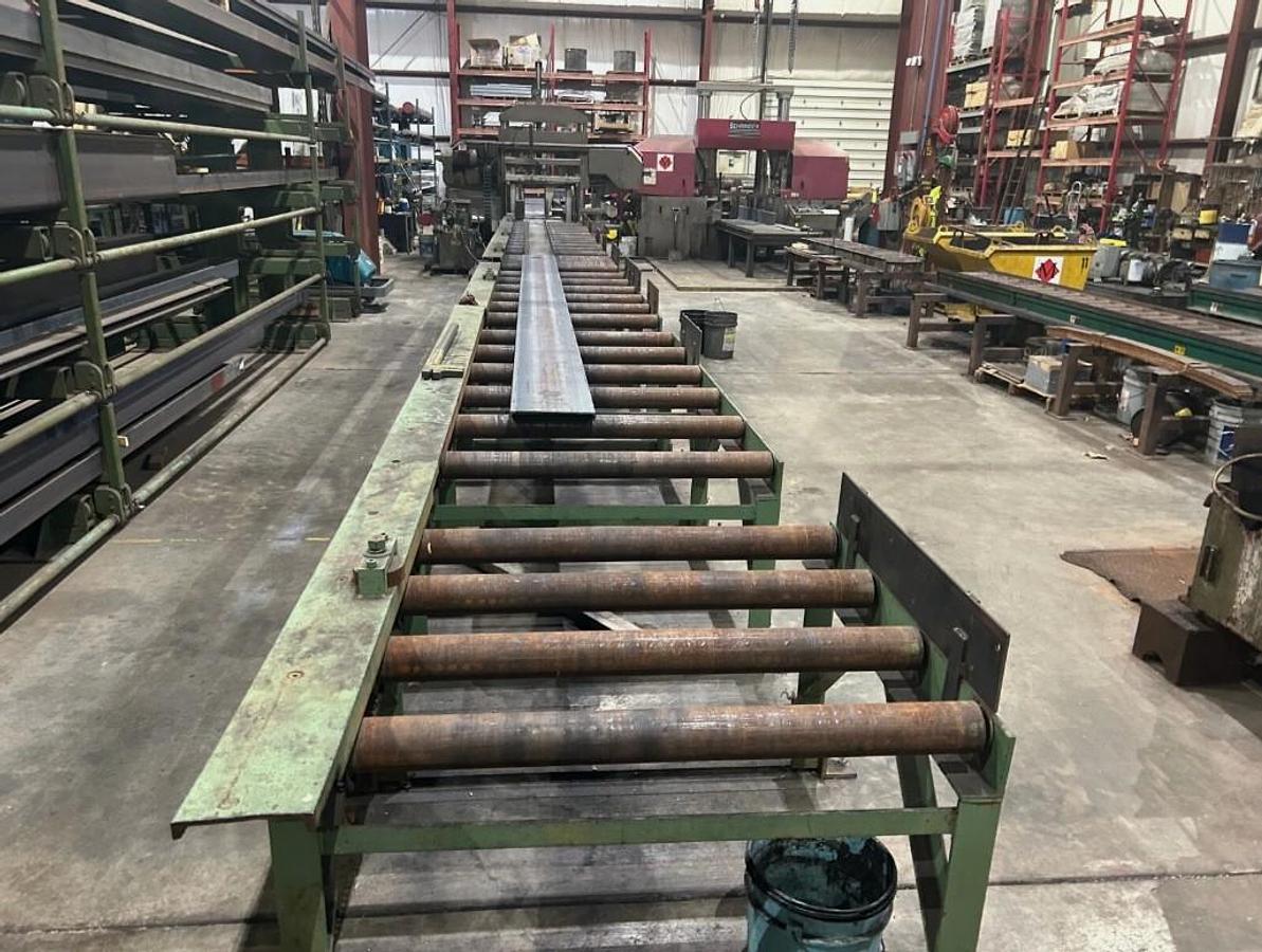 Used 1998 Behringer HBP-530A Automatic Horizontal Bandsaw w/ 20.8" Round Cutting Cap., Feeder Tables