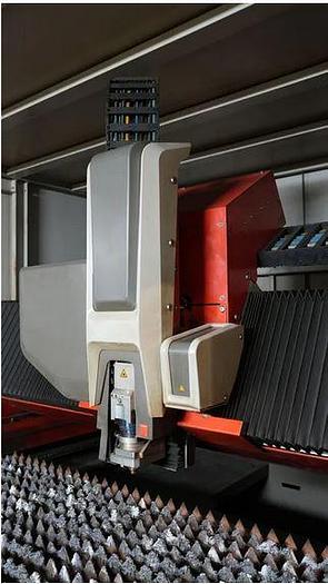 Used 2019 Bystronic Bystar 3015 10,000 Watt Fiber Laser with Upgraded V2 Cutting Head, Dual Pallets, Chiller, Dust Collector