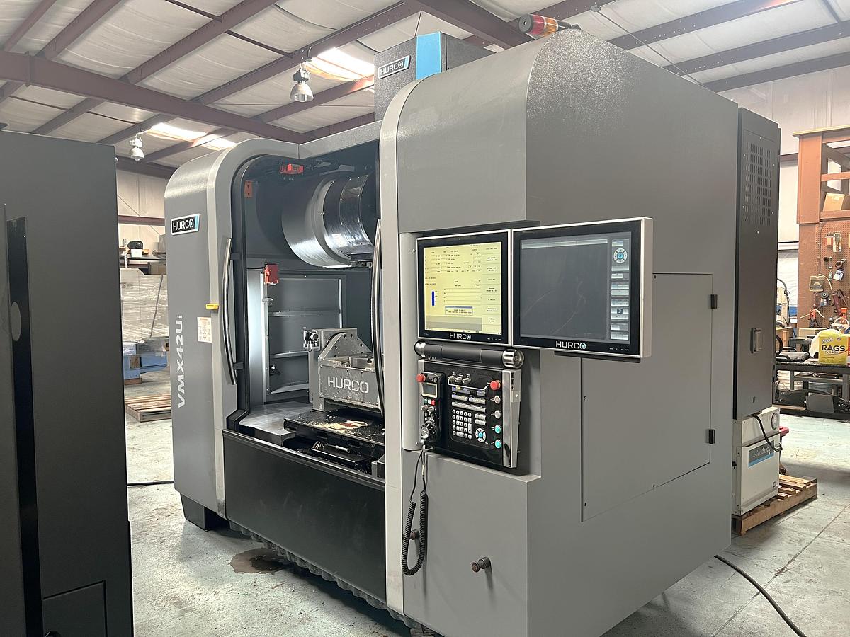 Used 2016 Hurco VMX-42Ui Full 5 Axis Trunnion Style VMC with Tool & Part Probing, Coolant Through Spindle, True 5 Axis