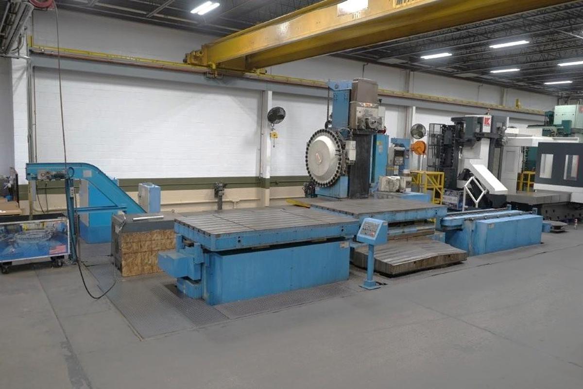 Used 1987 Mazak YMS H40Q with 2 Plt. Changer, Full 4th Rotary Tbl, 40 Pos. ATC, 5.1" Spindle Diam, Right Angle Head, 5 Face Machining