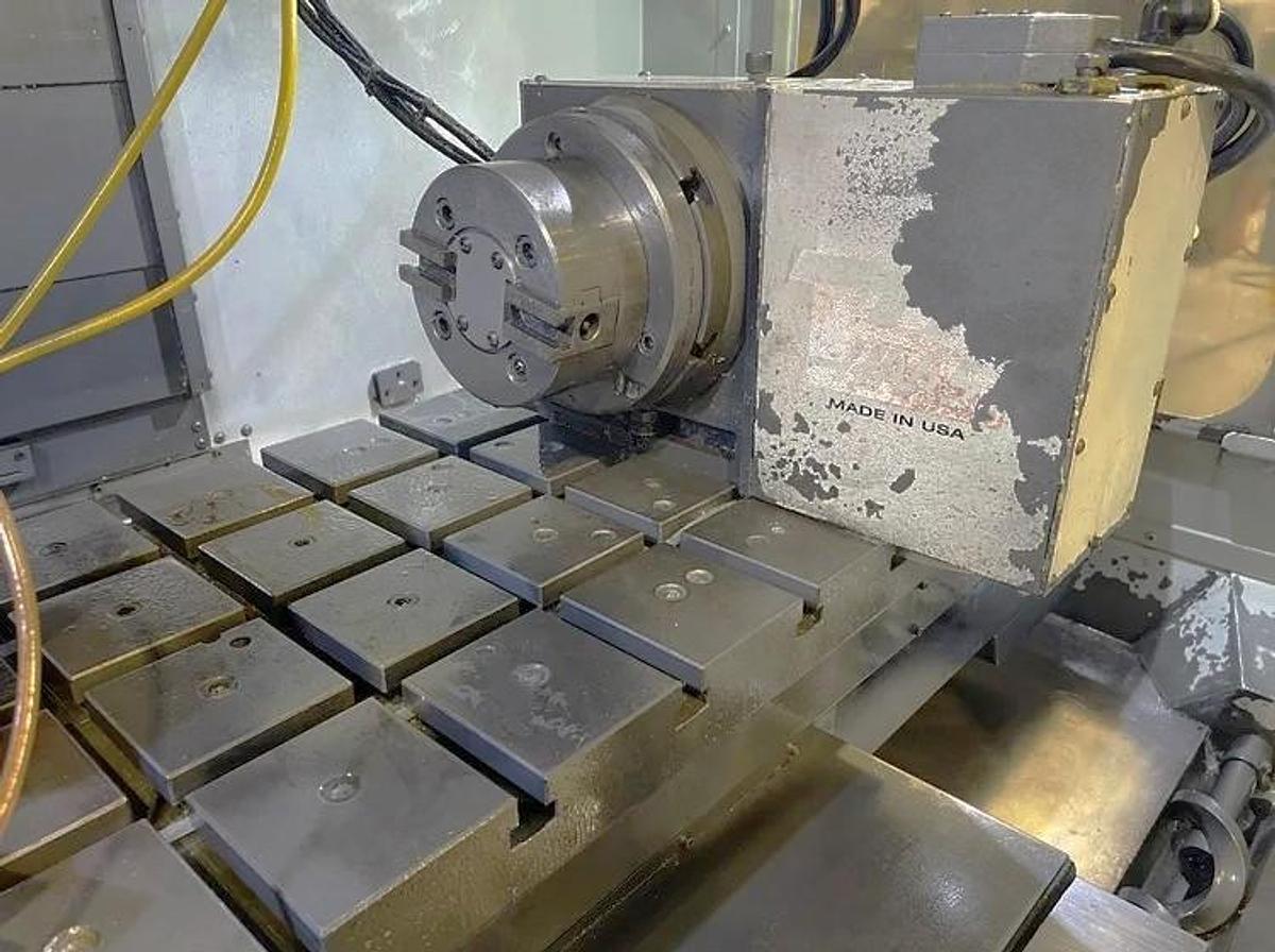 Used 2006 Haas VM-2 with Haas HRT210 4th Axis Table, Prog. Coolant, Remote Jog Handle, 24 Station Side Mount ATC, High Spd Machining