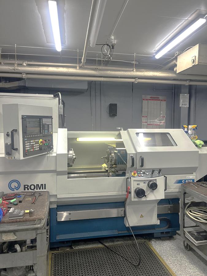Used 2016 Romi C-420 Combination Teach Type CNC Lathe,