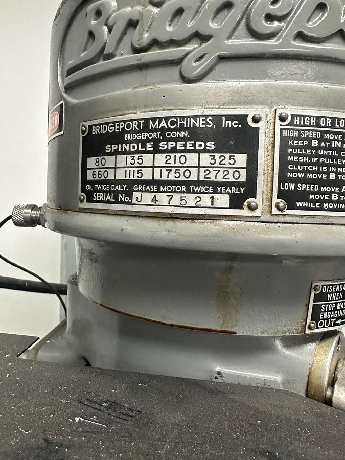 Used 1965 Bridgeport Series I with a Proto Trak SMX Control