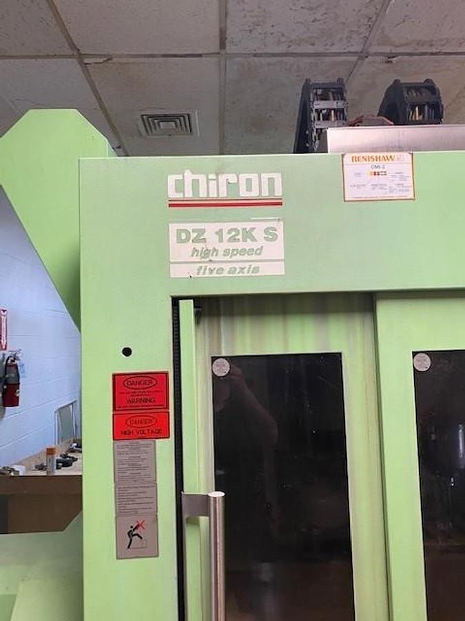 Used 2003 Chiron DZ-12K S High Speed 5 Axis VMC, Fixed Table Design, Twin Spindle, Rotary/Tilt Type Table