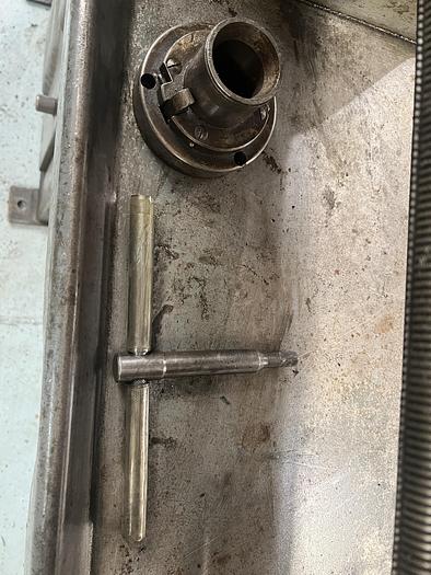 Used 1997 Clausing 5429 Engine Lathe 13" x 35" Capability, Steady Rest, Tailstock, 6" Chuck, Pedestal Cabinet Mount