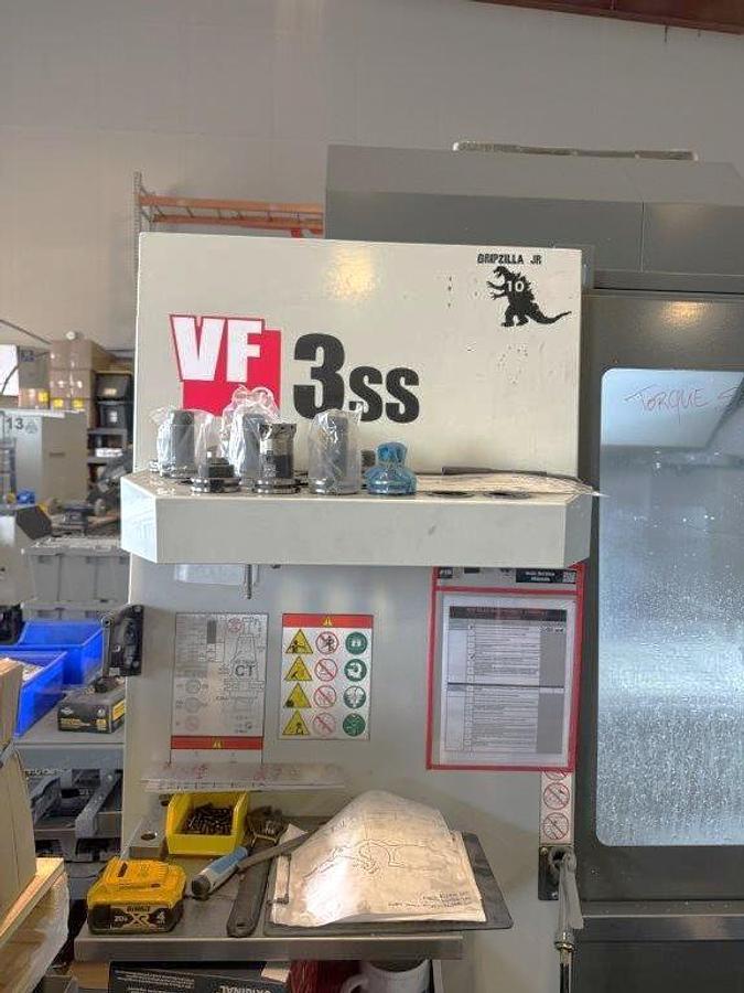Used 2022 Haas VF3SS with 15,000 RPM, Programmable Coolant Nozzle, Chip Auger