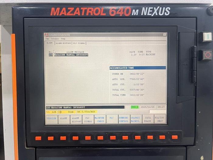 Used 2004 Mazak Nexus VCN 510C with Coolant Through the Spindle, Probing, Tool Length Measurement Probe, Conveyor