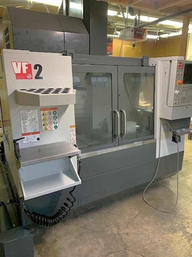 Used 2013 Haas VF-2TR with Haas TR160 Trunnion Table, WIPS Renishaw Tool & Part Probe, CTS, PCool, HSM, Remote Jog Handle