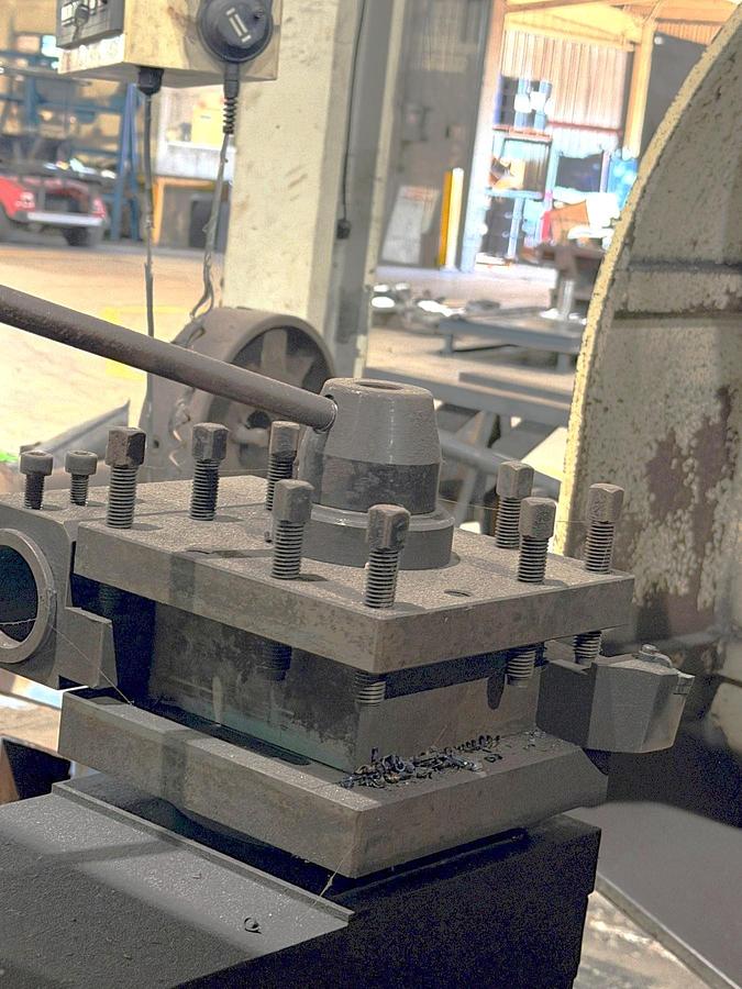 Used Hwacheon Mega T130 CNC T-Lathe w/ 51.18" Swing, 35.83" Max Cut Diam., 400 RPM, 6.1" Bore, 40" Chuck, 4 Pos. Trt., Siemens Cntrl