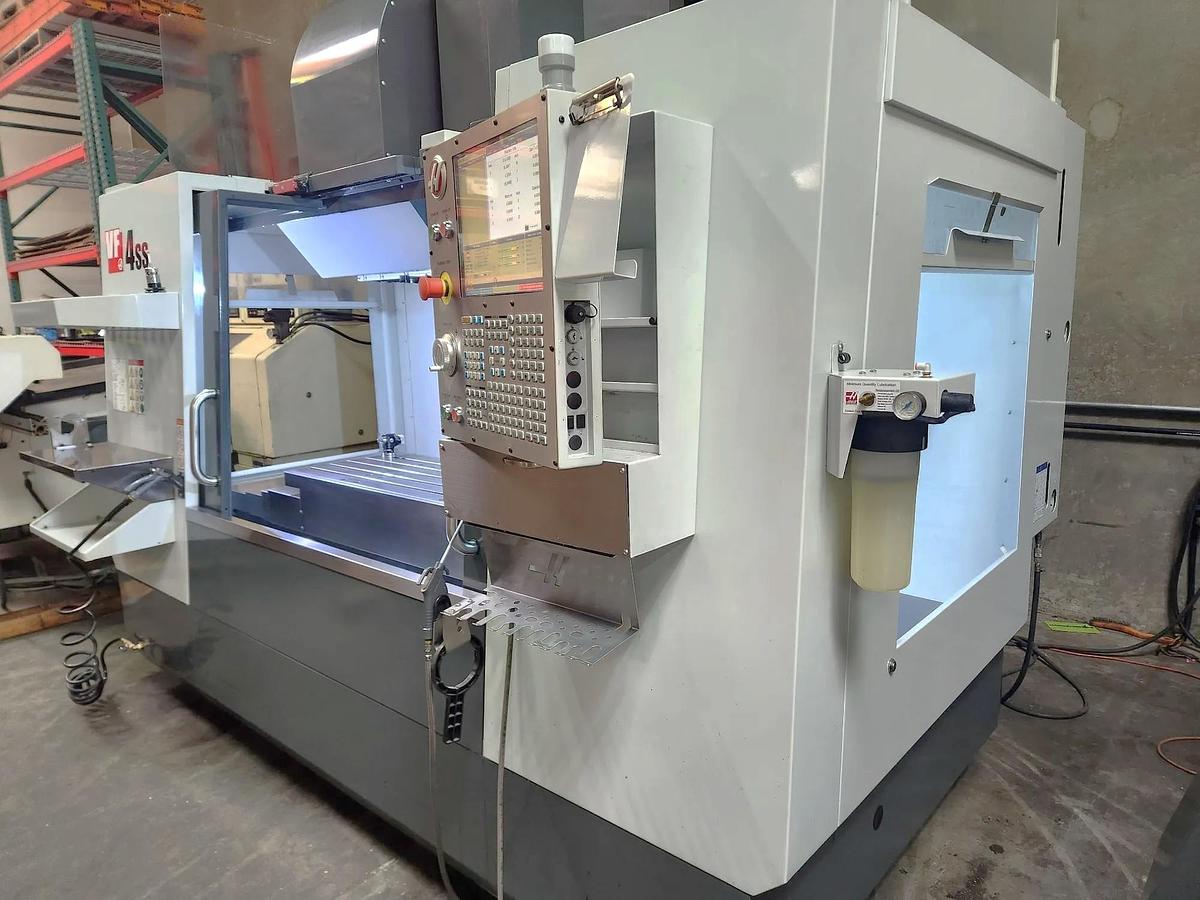 Used 2017 Haas VF4SS with Haas Probing Package, 15,000 RPM, 40 Tool ATC, Prepped for both 4th & 5th Axis Capabilities, Auger