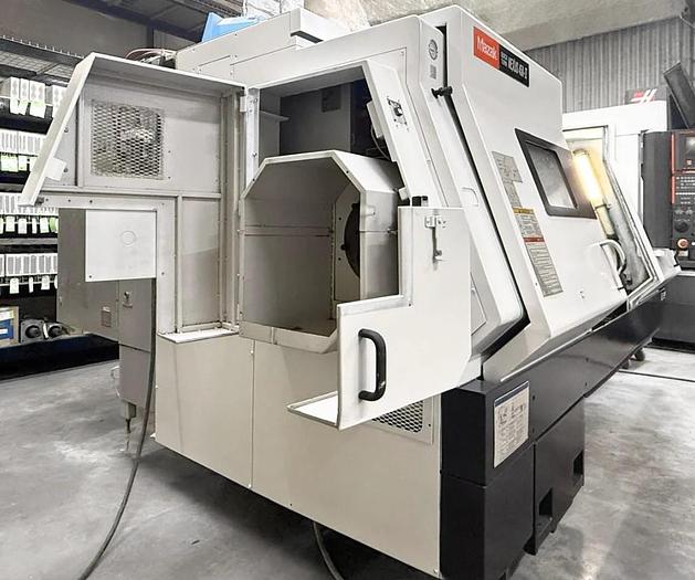Used 2007 Mazak Nexus QTN 450-II/1000 Big Bore with Chip Conveyor, SMW 18" Air Chuck, Tailstock, Prep for Rear Chuck, Threading