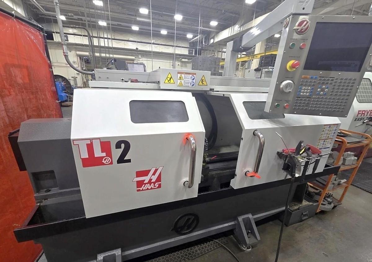 Used 2015 Haas TL-2 with 8" Chk, Tailstock, 4 Station Turret, Coolant Syst., USB Port, Single or Three Phase Pwr