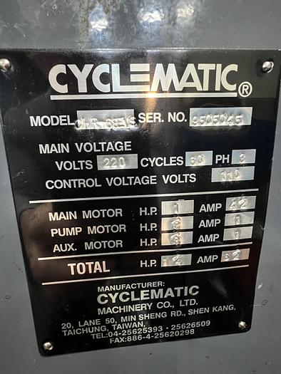 Used 2006 Cyclematic CHR68 EVS Chucker Tool Room Lathe (Hardinge HC Type)