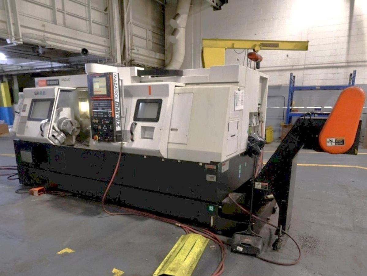 Used 2009 Mazak Nexus QTN 250-II/1500 with RARE 60" centers, Tailstock, Chip Conveyor, Toolsetter, 10" Chuck, 3" Bar Capacity