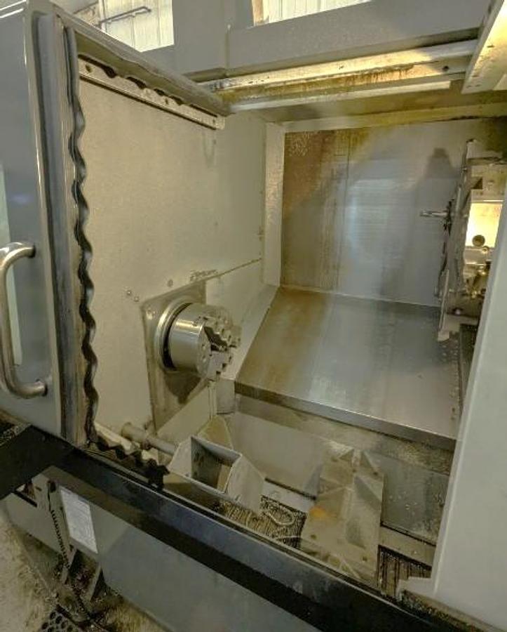 Used 2011 Haas ST-30M Chucker with Haas Barfeed, Chip Conveyor, Parts Catcher, Live Tooling, 3" Bar Cap., 10" Chuck, (5) Live Holders