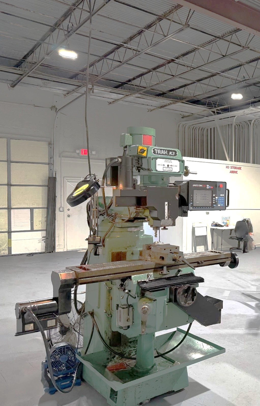 Used 2003 Southwestern Industries Trak K3 3-Axis CNC Mill with Upgraded Prototrak SM Series Control in 2017, R8 Spindle, 6" Kurt Vise, Collets, Conversation Programming